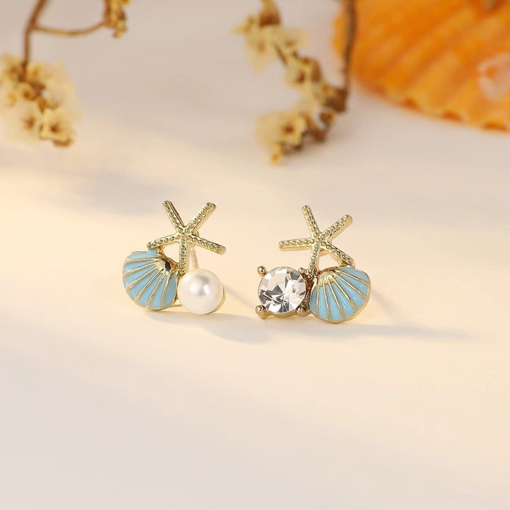 Marine Style Starfish Zinc Alloy Drop Earrings