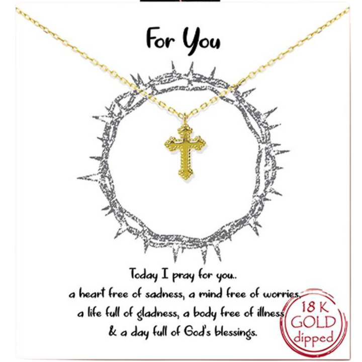 18K GOLD RHODIUM DIPPED HYPOALLERGIC "FOR YOU"NECKLACE