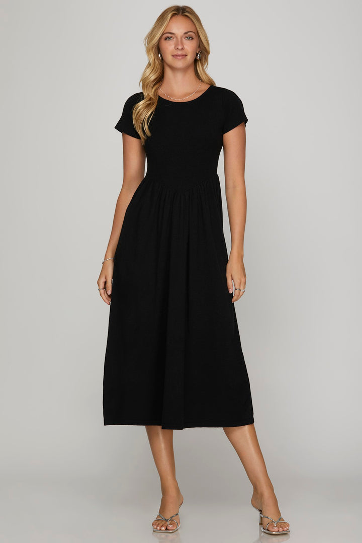 Effortless knit long dress