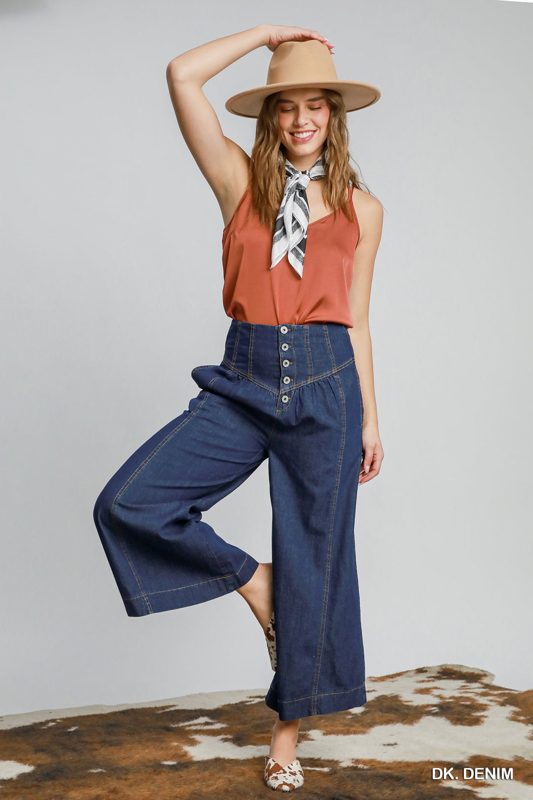 High Waist Wide Denim Pants