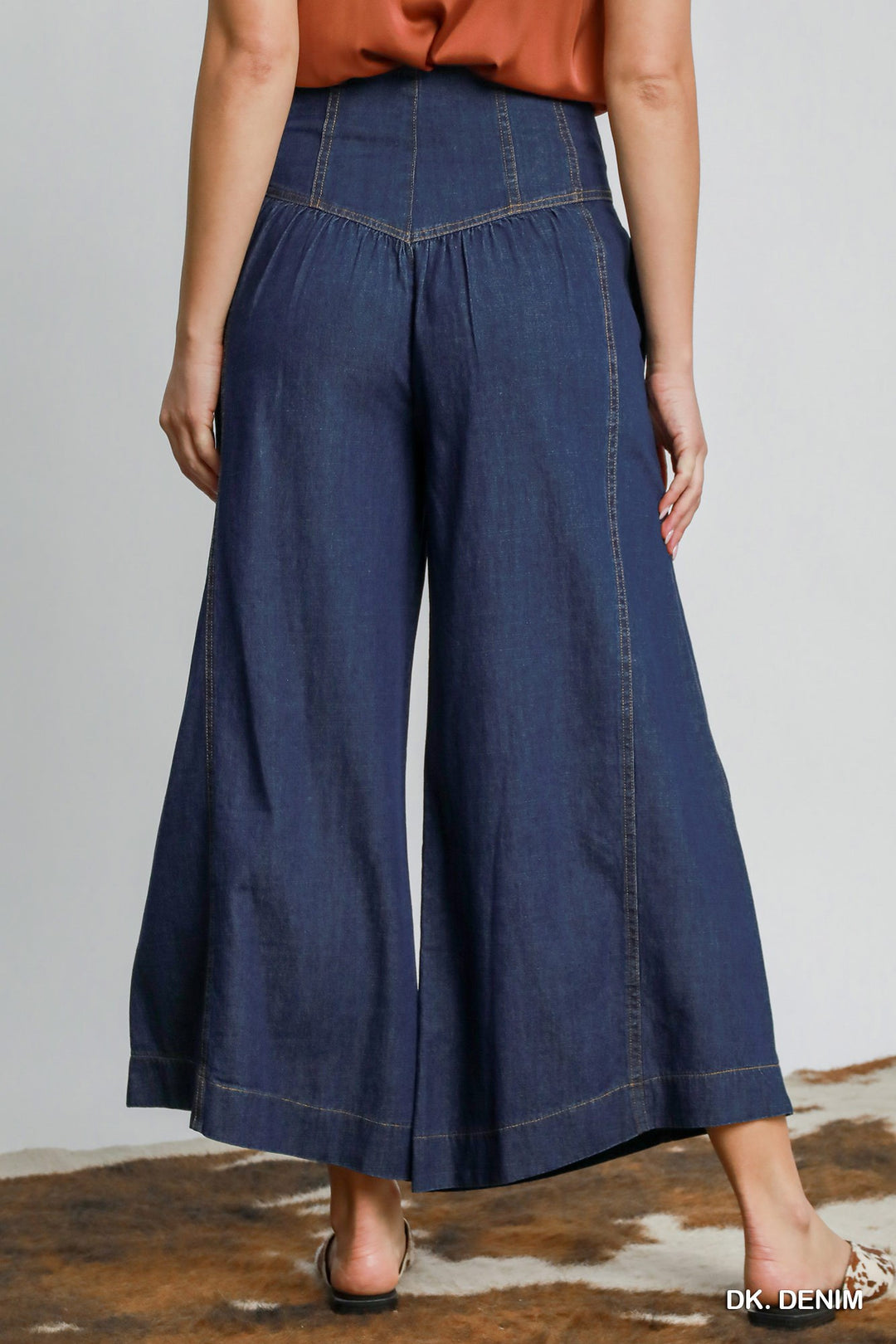 High Waist Wide Denim Pants