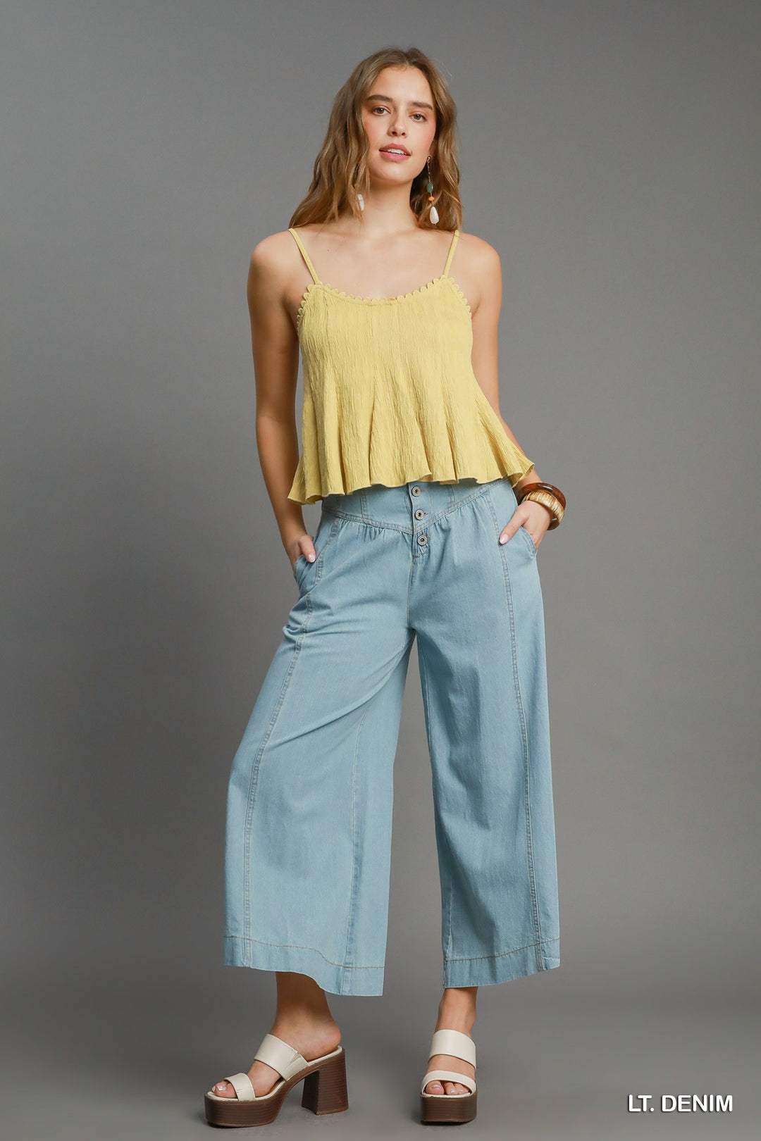 High Waist Wide Denim Pants