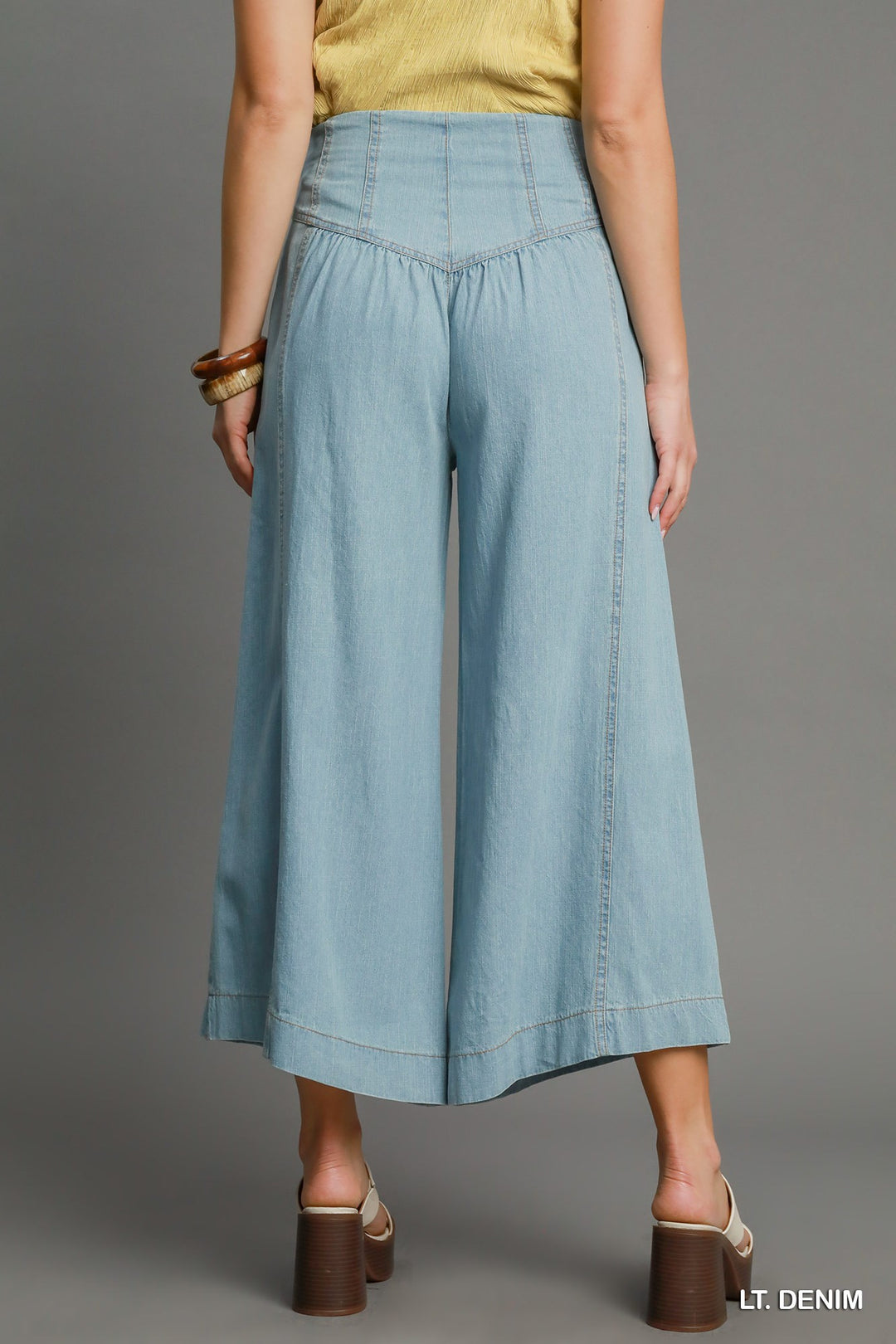 High Waist Wide Denim Pants