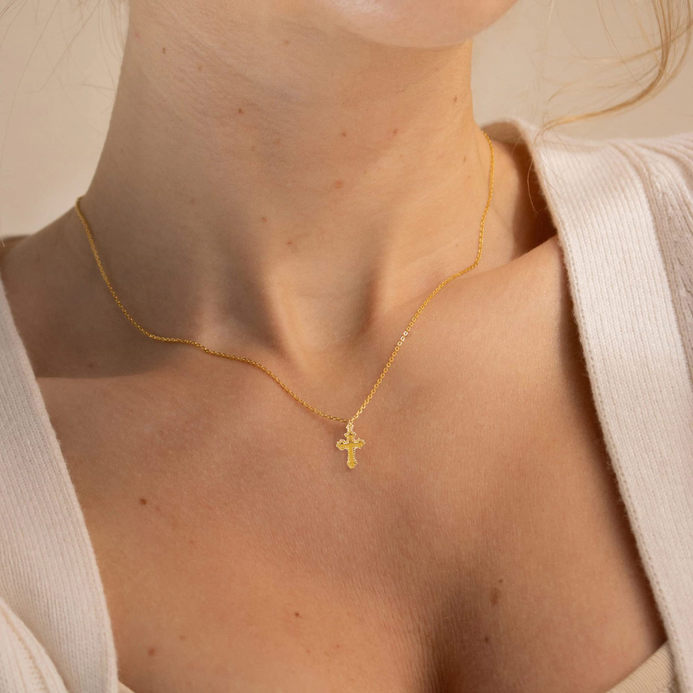 18K GOLD RHODIUM DIPPED HYPOALLERGIC "FOR YOU"NECKLACE