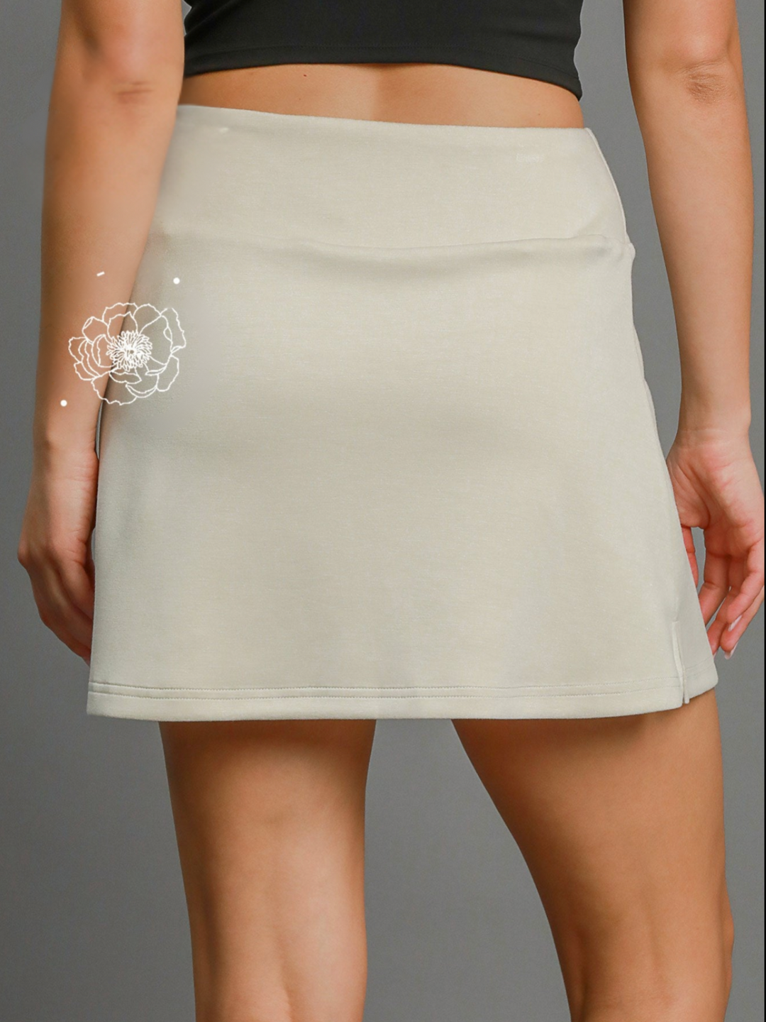 Luxeknit mid-rise skirt