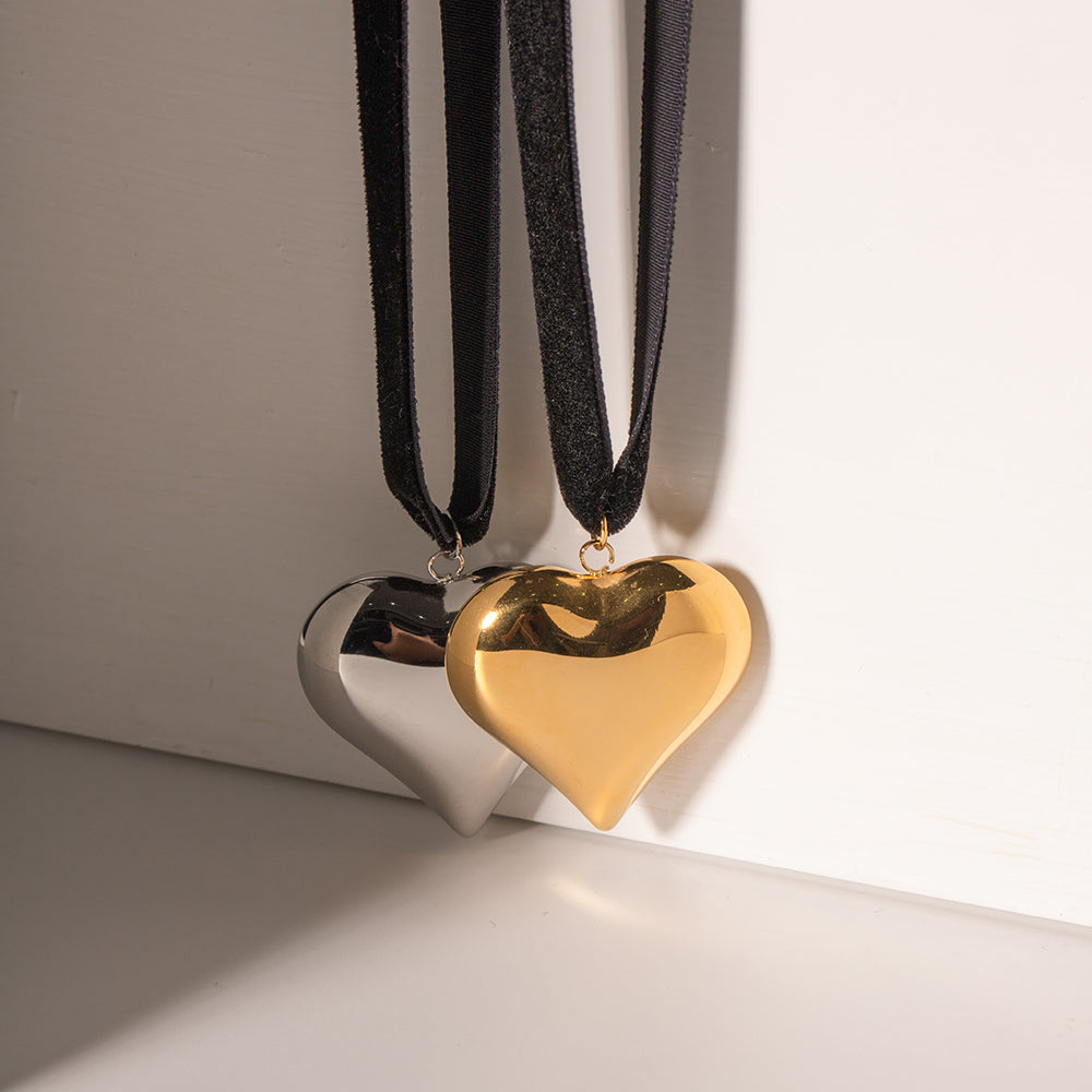 18K Gold Plated Heart Pendant Necklace