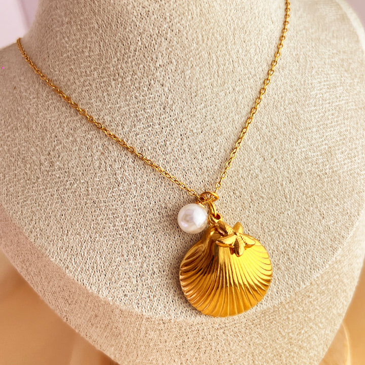 Elegant Beach Style 18K Gold Plated Necklace