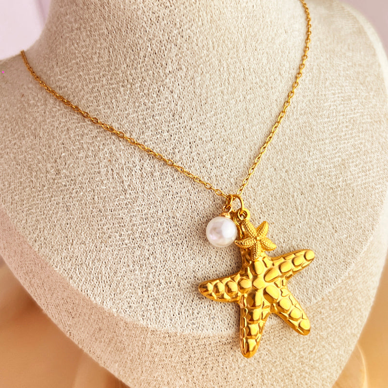 Elegant Beach Style 18K Gold Plated Necklace