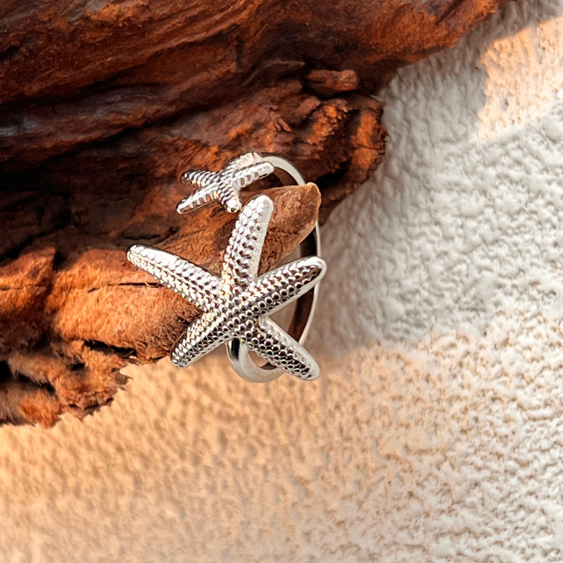 Starfish 304 Stainless Steel 18 K Gold Plating Open Rings