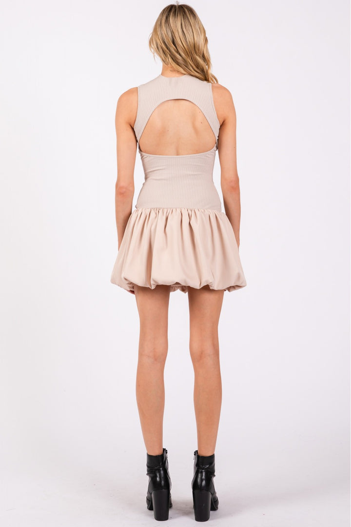 Open back bubble dress