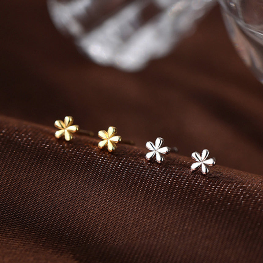 Petite Flower Gold & Silver Mix Earrings